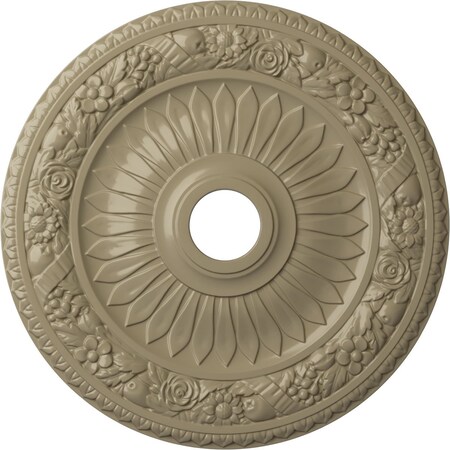 Ekena Millwork Bellona Ceiling Medallion (Fits Canopies up to 3 5/8"), 23 5/8"OD x 3 5/8"ID x 1 1/8"P, Gobi Desert CM23BEGDF